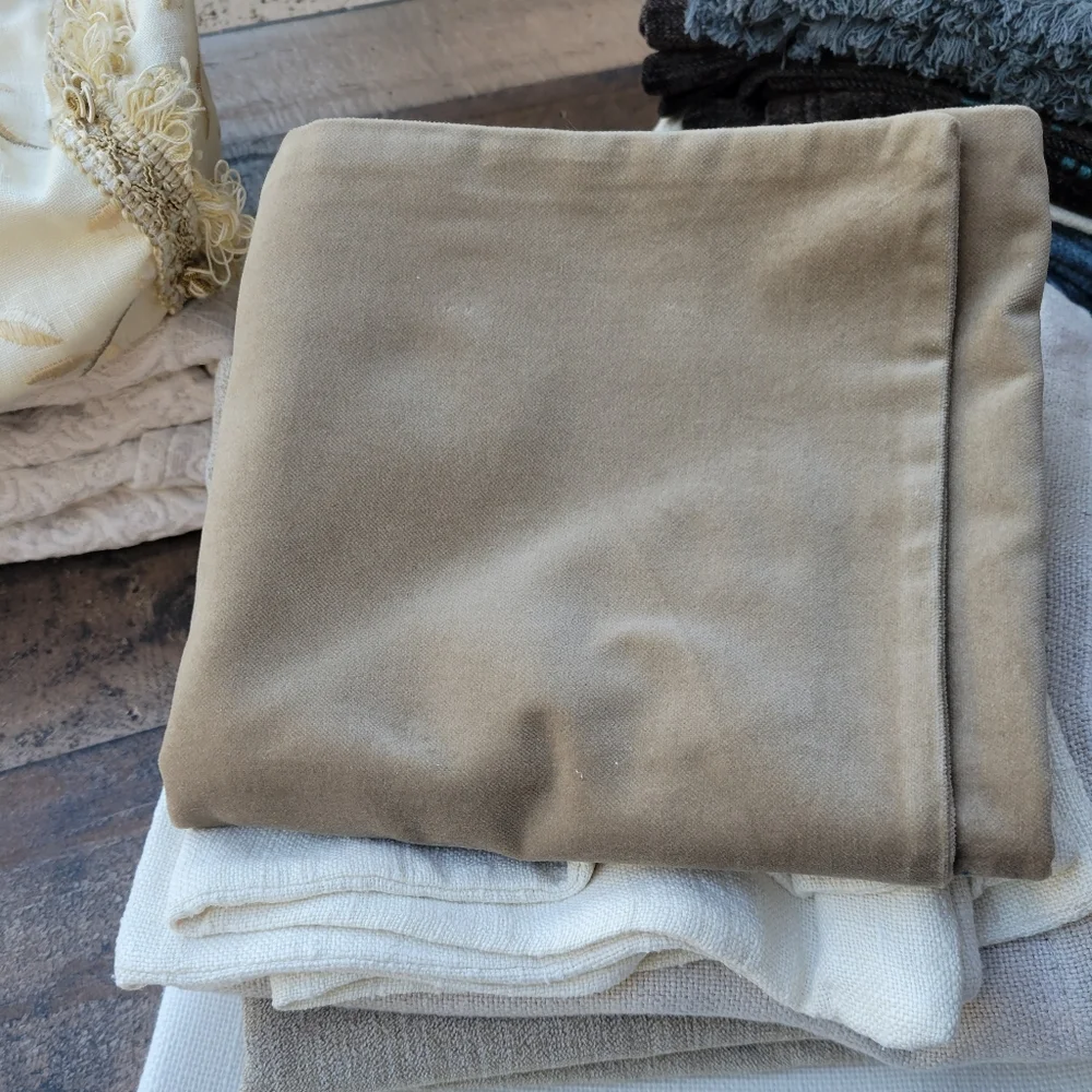 New Sanela velvet lumbar pillow cover tan beige Ikea